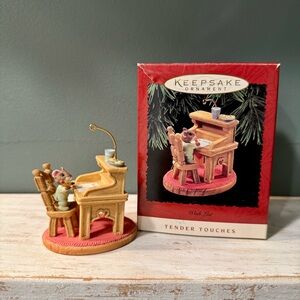90s Hallmark Keepsake Wish List Tender Touches Mouse Dear Santa Ornament | 1995